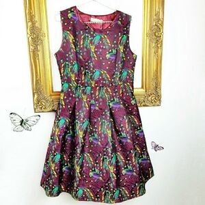 Coeur de vague peacock party dress